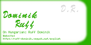 dominik ruff business card